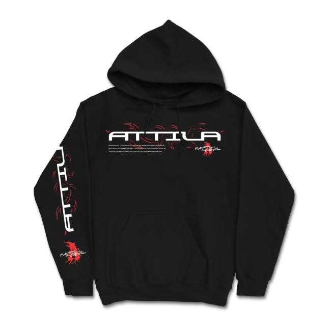 Official Attila Merch Party With The Devil Pullover Hoodie