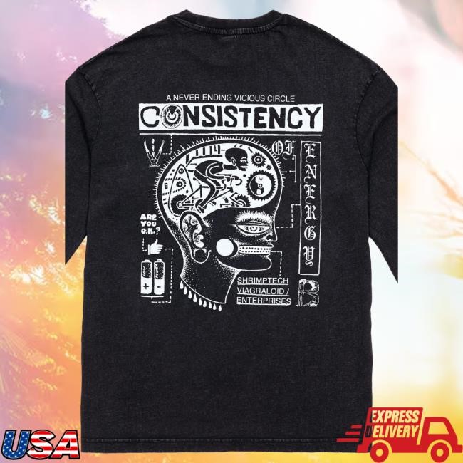 Official Viagra Boys Merch Viagr Aboys Consistency Of Energy LS T Shirt (Washed Black)