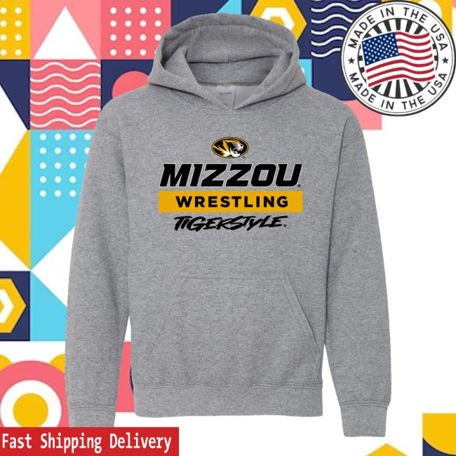 Official Mizzou Cotton Bowl Mizzou Tigers Youth Tiger Style Oval Tiger Head Grey Long Sleeve Tee