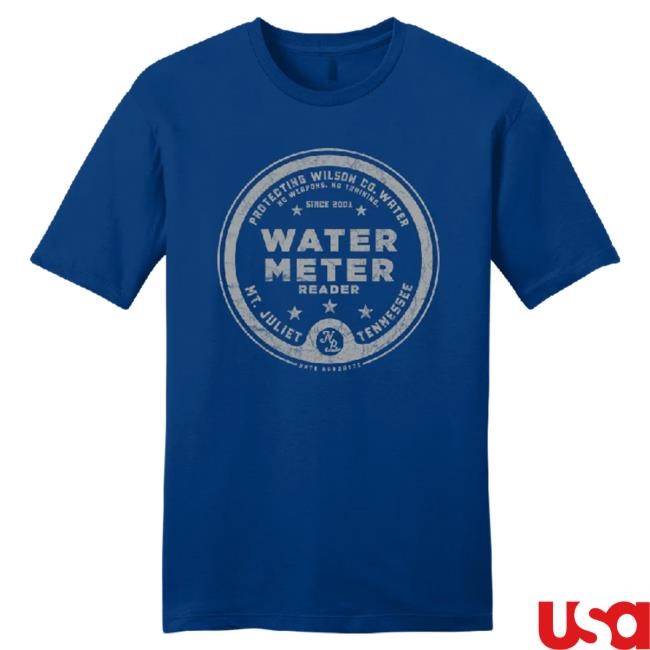Official Nate Bargatze Merch Water Meter Reader Deep Royal T Shirt Official Nate Bargatze Merch Water Meter Reader Deep Royal Tee