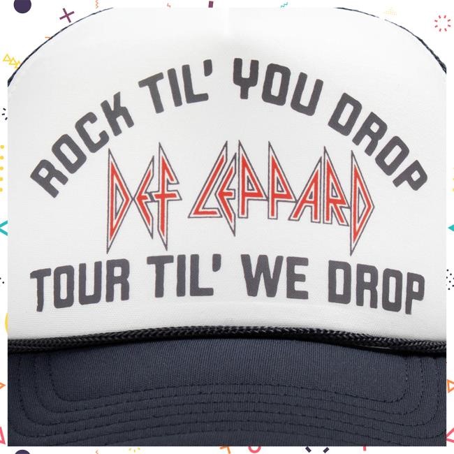 Official Def Leppard Merch Store Clothing Rock Til You Drop Trucker Cap DefLeppard Official Def Leppard Merch Store Clothing Rock Til You Drop Trucker Hat DefLeppard