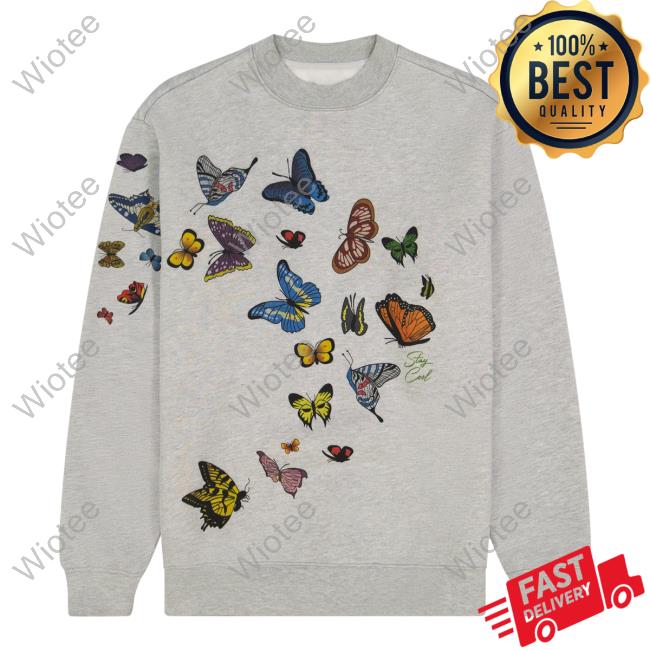 Official Stay Cool Clothing Store Staycool Butterfly Pullover Hoodie Heather Grey StaycoolNyc
