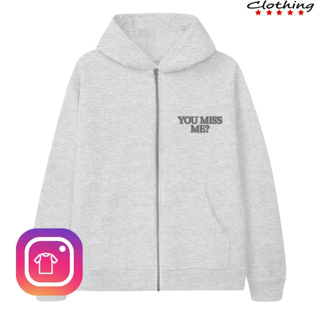 Official Sabrina Carpenter Merch Sabrina Carpenter Miss Me Zip Sweatshirt SabrinaCarpenter