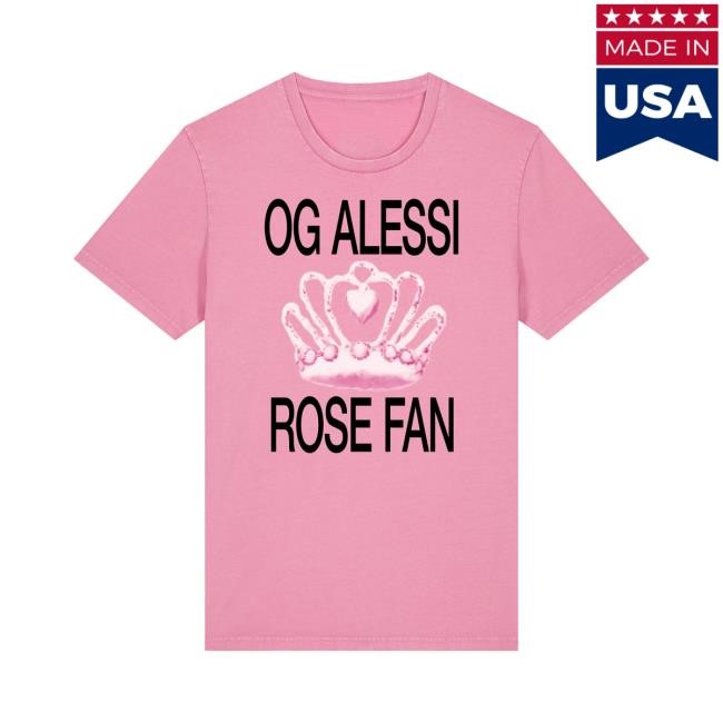 Og Alessi Rose Fan Pink New T-Shirt