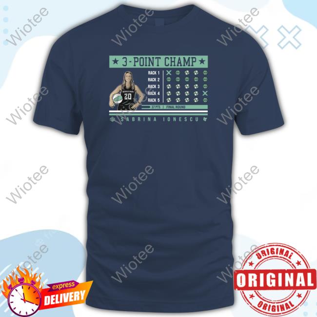 Official Sabrina Ionescu 3-Point Champ T-Shirt Official Sabrina Ionescu 3-Point Champ Crewneck Sweatshirt