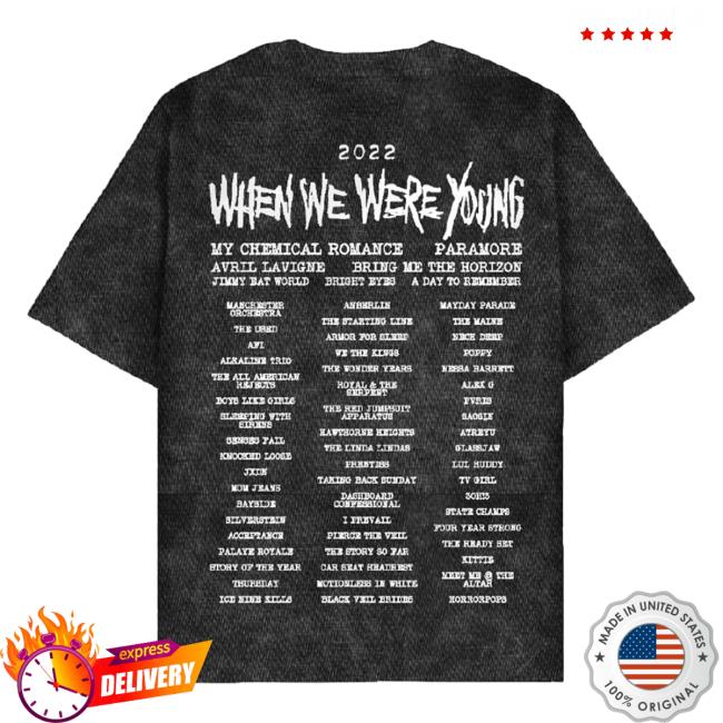 Official When We Were Young Festival 2023 Merch Hardcore Lineup T-Shirt WhenWeWereYoung Official When We Were Young Festival 2023 Merch Hardcore Lineup Shirt New WhenWeWereYoung