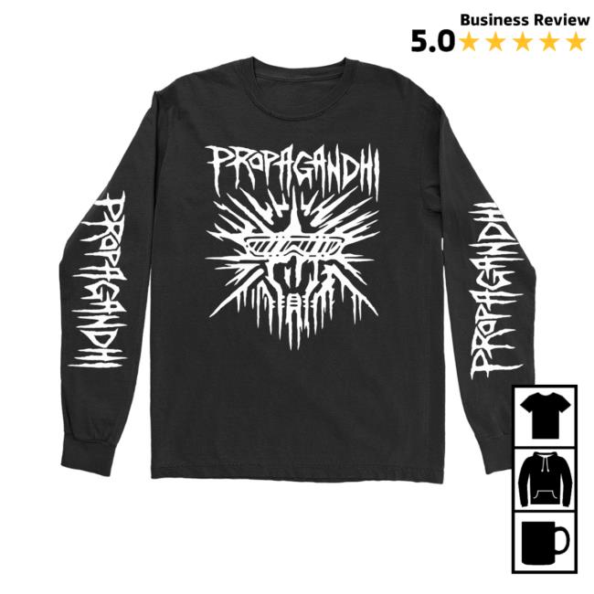 Propagandhi Merch Buster Skull Black Long Sleeve T Shirt