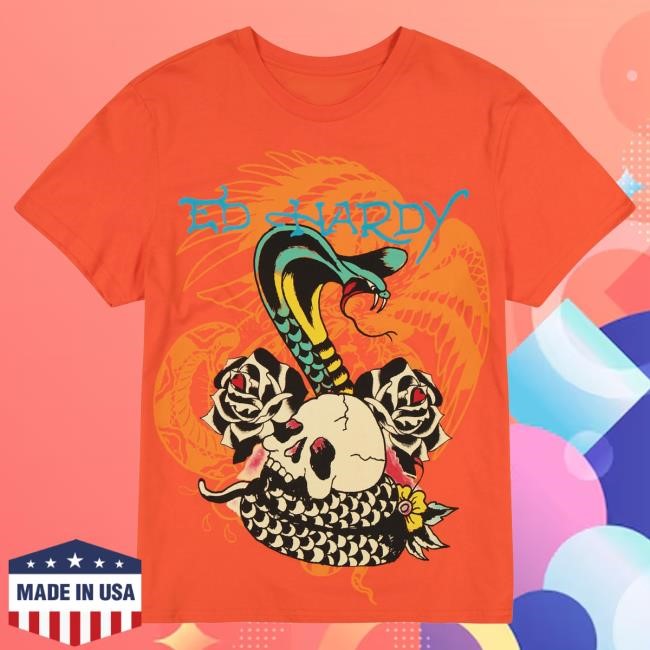 Official Ed Hardy Merch Store Shop Ed Hardy Rose Cobra Popover Shirt EdHardy