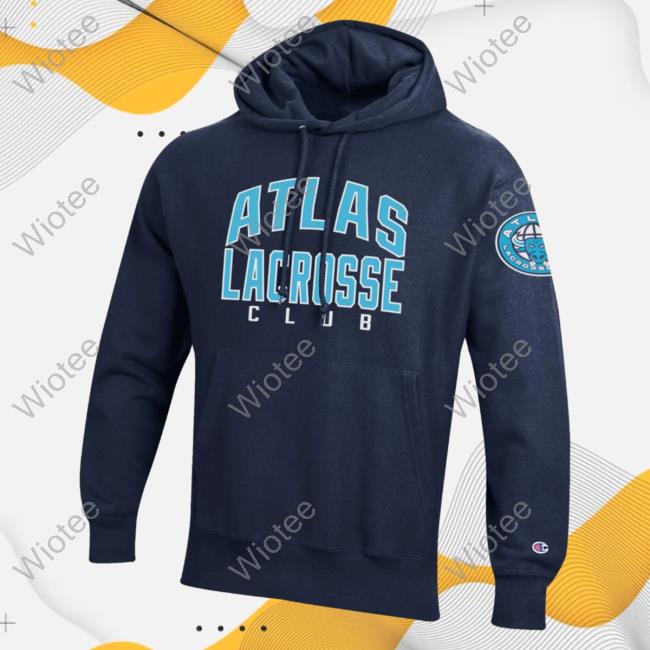 Official Premier Lacrosse League Shop Champion Atlas Lacrosse Throwback Reverse Weave Sweatshirts Marine Navy