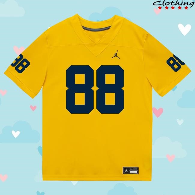 Michigan Wolverines #88 Lugard Edokpayi Student Athlete Maize Football Jersey Shirts The M Den Shop Official
