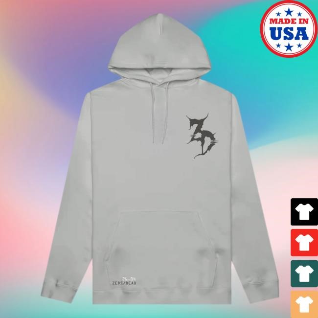 Zeds Dead Official Shop Merch Zeds Dead - Zwampy Heavyweight Sweatshirt Hooded - Smoke