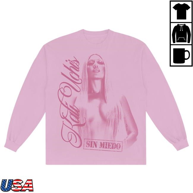 Sin Miedo Anniversary Pink Long Sleeve Shirt Kali Uchis | Kali Uchis Official | Alternative Pop & R&B Artist Tee