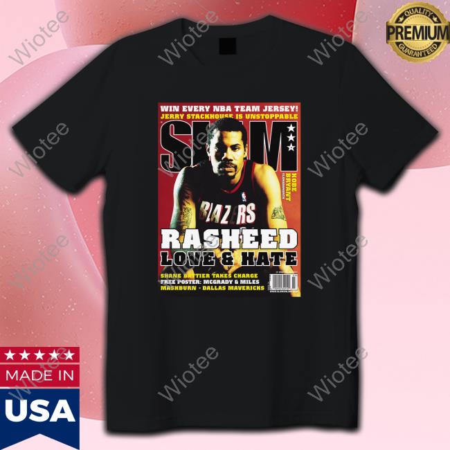 Slam Cover Portland Trail Blazers Rasheed Wallace T-Shirt