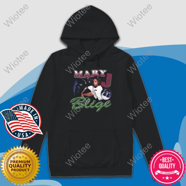 Mary J Blige Throwback Black Hooded Mary J Blige Throwback Black Shirt