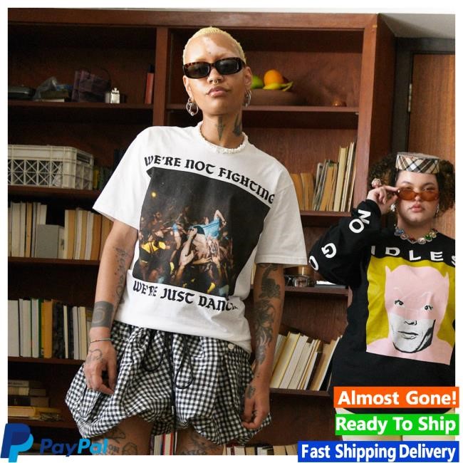 Official Idles Merch Store Shop Idles Band We’re Not Fighting White Hot Shirt