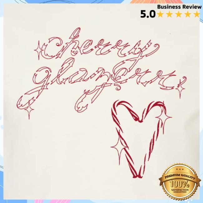 Official Hello Merch Cherry Glazerr Candy Cane Heart Ringer Popover Shirt HelloMerch