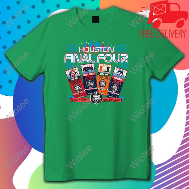 Ncaa Clutch City 4 Team Final Four Hoodie Official Ncaa Clutch City 4 Team Final Four Tee