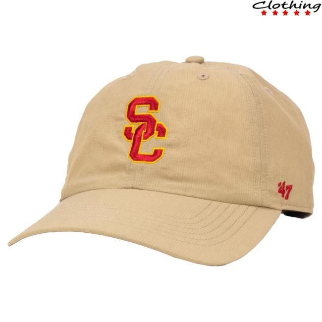 USC Trojans '47 Khaki SC Interlock Brrr Clean Up Cap USC Bookstores Officical USC Trojans '47 Khaki SC Interlock Brrr Clean Up Cap USC Bookstores Officical