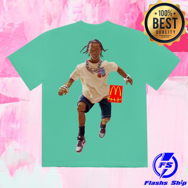 Official Travis Scott Merch Store Travis Scott X Mcdonald's Action Figure Series IV Long Sleeve New Shirt Mint TravisScott Shop