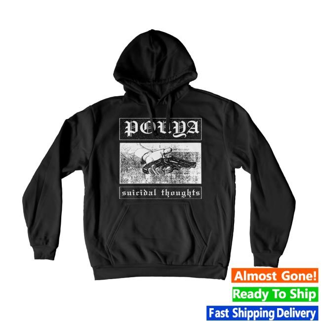 Suicidal Thoughts Hoody Pouya Suicidal Thoughts Long Sleeve Hoodie Pouya
