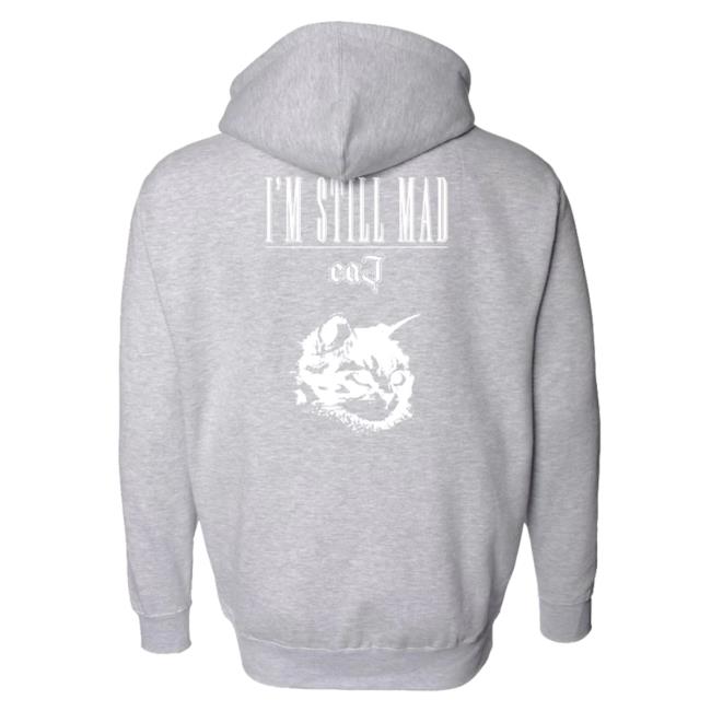 Eaj Store Merch Mad Zip-Up Pullover Hoodie - Heather Grey Official Eaj Store Merch Mad Zip-Up Crew - Heather Grey