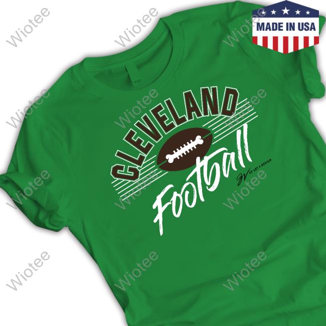 Official Gv Artwork Cleveland Bone Football Shirt Official Gv Artwork Shop Cleveland Bone Football Tee Shirt Gv Art And Design