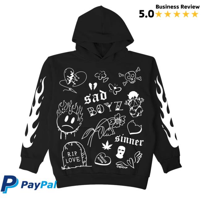 Official Sad Boyz Merch No Love Black Sweatshirt