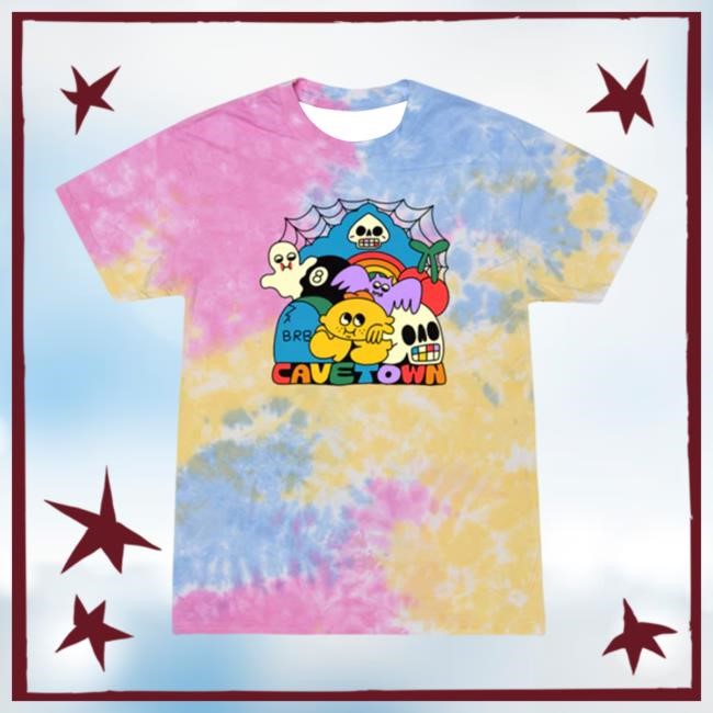Official Cavetown Merch Brb Tie-Dye Tee Cave Town