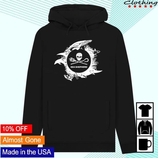 Official Sea Shepherd Store Vintage Sea Shepherd Logo Hoodie Official Sea Shepherd Store Vintage Sea Shepherd Logo Hooded Sweatshirt