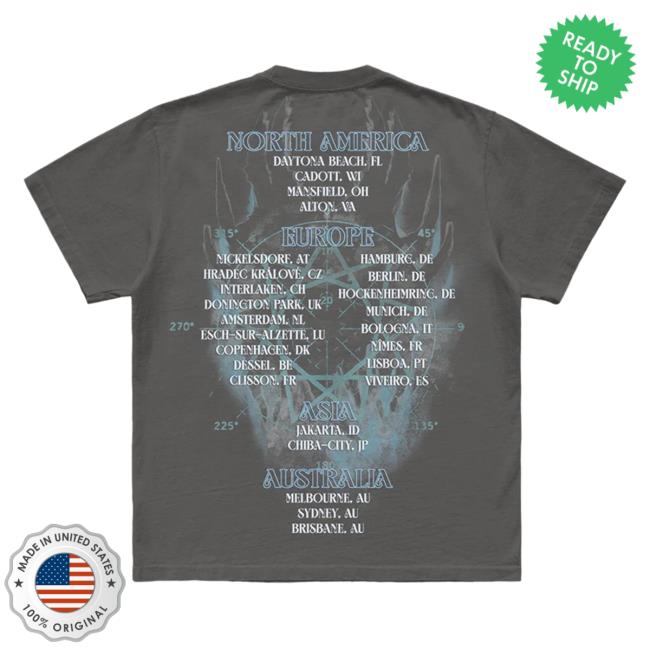 Slipknot Goat Star Tour 2023 Long Sleeve T Shirt Official Slipknot Merch Goat Star Tour 2023 T Shirts