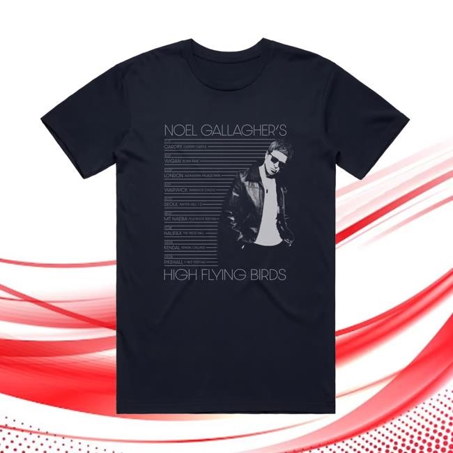 Official Noel Gallagher Merch Store 2024 Summer Tour Dates Tee Shirt