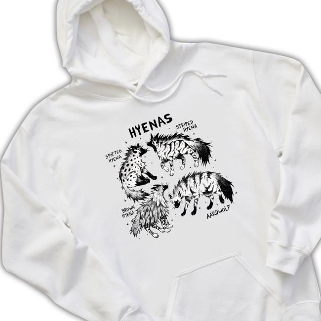 Moth_Sprout Hyenas Spotted Striped Brown Aardwolf Crewneck Sweatshirt Hyenas Tee Shirt