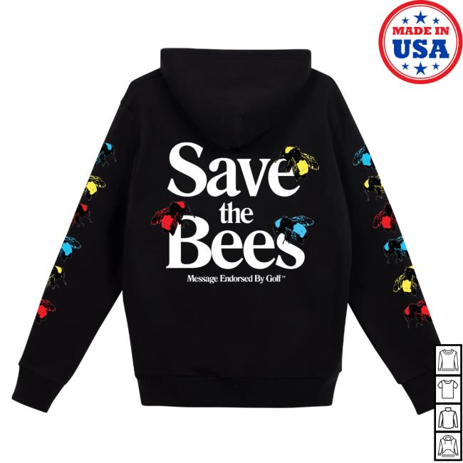 Official Tyler The Creator Merch Store Tyler, the Creator Save The Bees Sweater Black By Golf Wang Tyler The Creator Apparel Clothing Shop Official Tyler The Creator Merch Store Tyler, the Creator Save The Bees Hood Black By Golf Wang Tyler The Creator Apparel Clothing Shop
