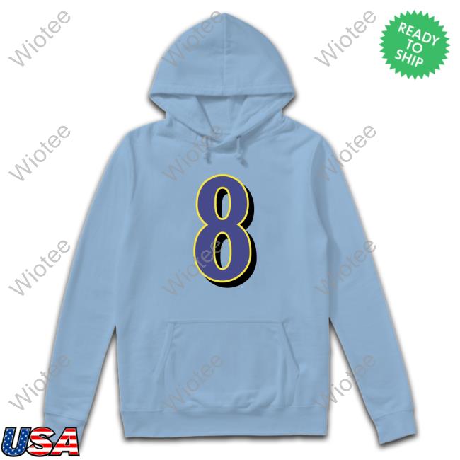 Baltimore Ravens Lamar Jackson 8 T Shirt Official Lamar Jackson Wearing Baltimore Ravens Lamar Jackson 8 T-Shirt