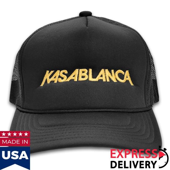Official Kasablanca - Gold Logo Trucker Cap Official Kasablanca - Gold Logo Trucker Cap