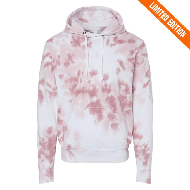 Official Kohls Apparel Clothing Store Shop Merch J. America Tie-Dye Hood Dusty Rose Tie Dye