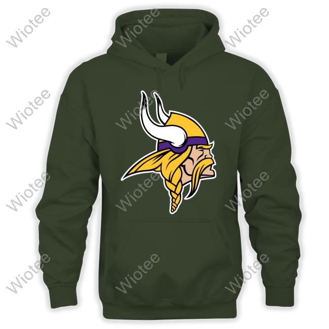 Minnesota Vikings Logo Hoody Official Jake Reed Minnesota Vikings Pullover Hoodie