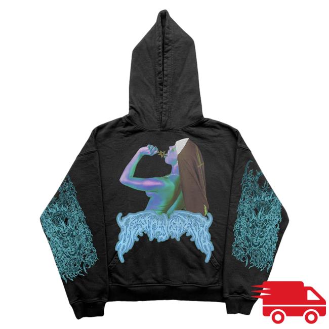 Official Destroy Lonely Merch Store Destroy Lonely Nun Crew neck Sweatshirt Destroy Lonely Clothing Shop DestroyLonely