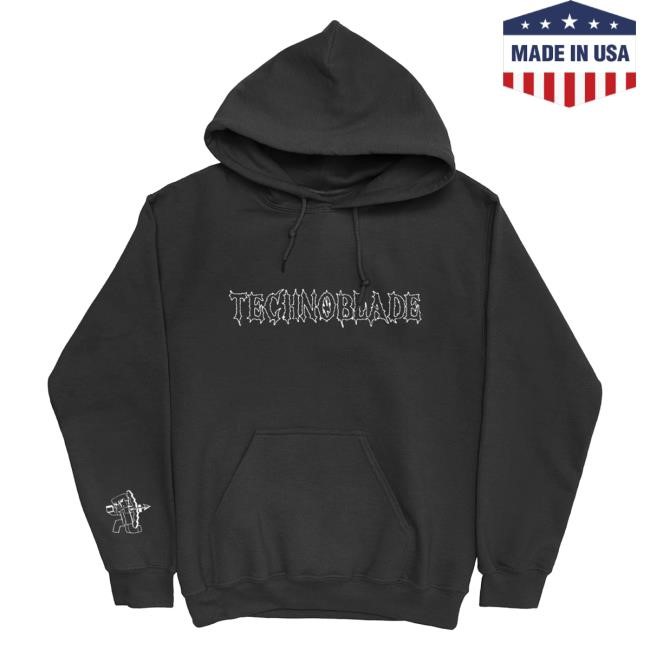 Official Technoblade Merch Store Technoblade Diamond Bow Hoodies (Black)