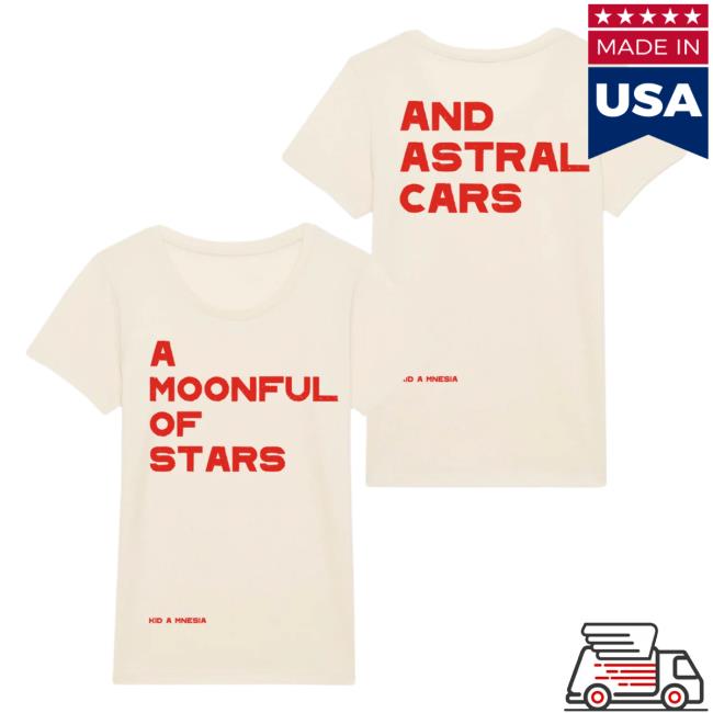 Official Radiohead News Merch Store Kid A Mnesia A Moonful Of Stars Natural Female Fit Tee Radio Head Shop