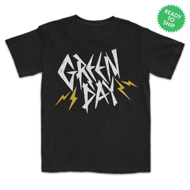 Official Green Day Merch Store Shop Green Day Bolt Logo Shirt GreenDay