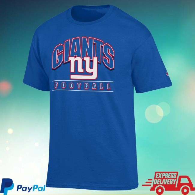 Official New York Giants Bulls Store Men's Champion Royal New York Giants Helmet Top Shirt NewYorkGiants