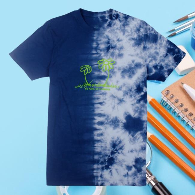 Official Altru Apparel Clothing No Rain No Flower Puff Ink Half Tie Dye Tees