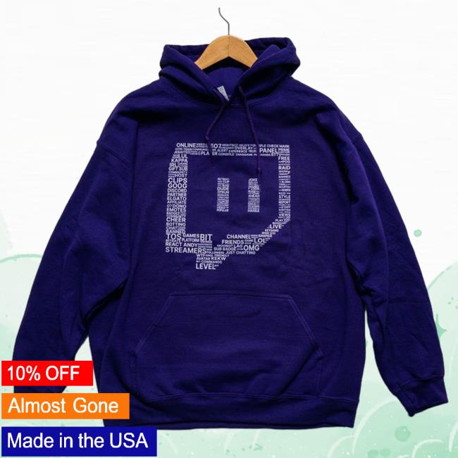 Purple Twitch Collage Pullover Sweatshirt