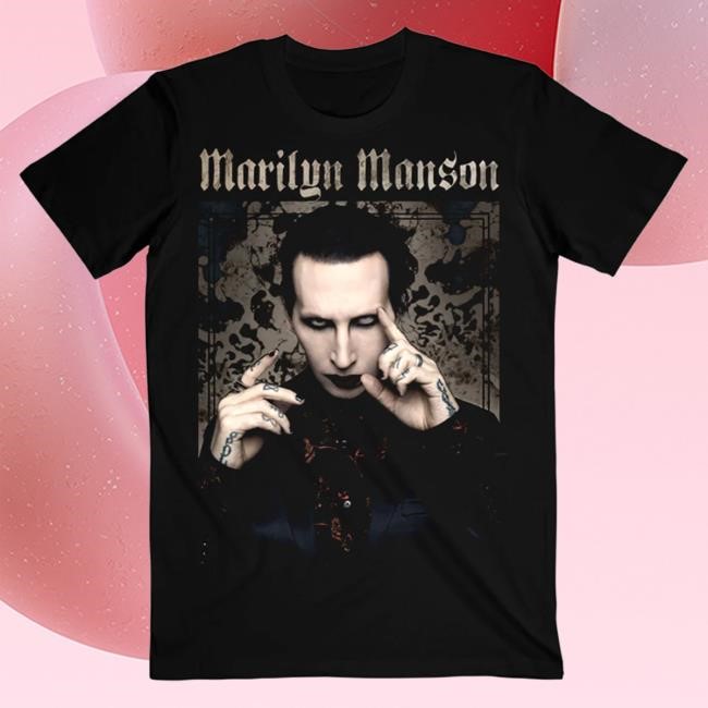 Official Marilyn Manson Merch Store Shop Pointing Black Top Shirt MarilynManson