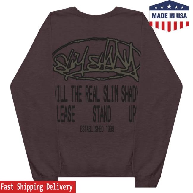 Official Eminem Store Merch Eminem Plz Stand Sweatshirt Slim Shady Official Eminem Store Merch Eminem Plz Stand Popover Sweatshirt Slim Shady