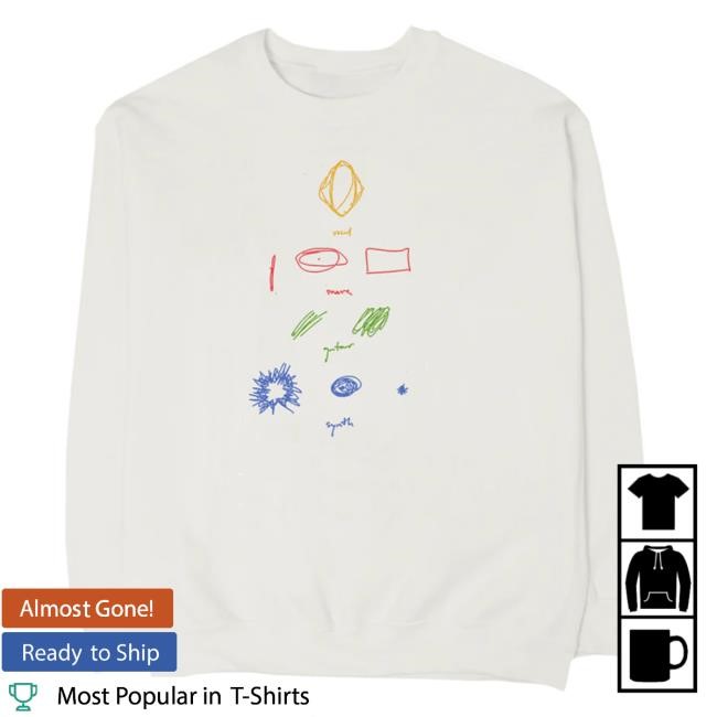 Maggie Rogers Mix Notes Crewneck Sweatshirt - Black Official Maggie Rogers Merch Store Maggie Rogers Mix Notes Sweatshirt