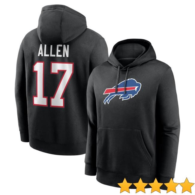 NFL Football Josh Allen Bills Nike Black Layer Official NFL Football Josh Allen Nike Black Fleece