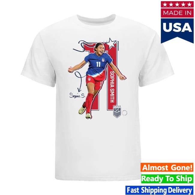 USWNT Sophia Smith White Short Sleeve Tee