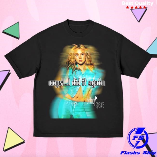 Official Britney Spears Merch Store Britney Spears Oops!... I Did It Again Black Shirts